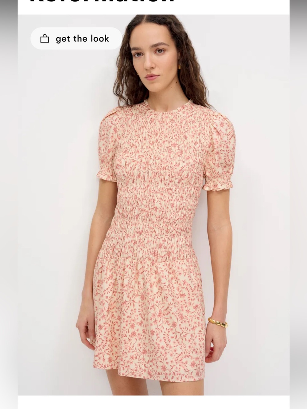 reformation Leannah Dress color corinne size 0